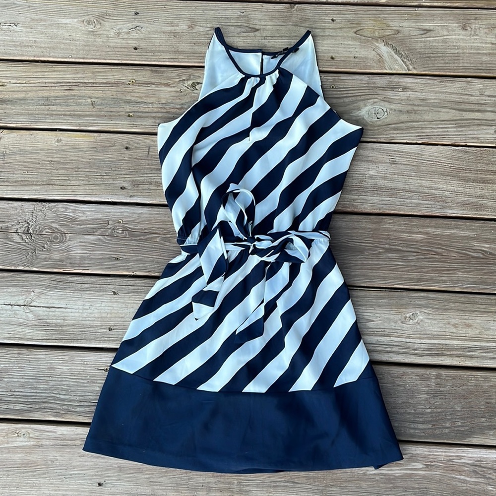 Express dress, navy and white, size S